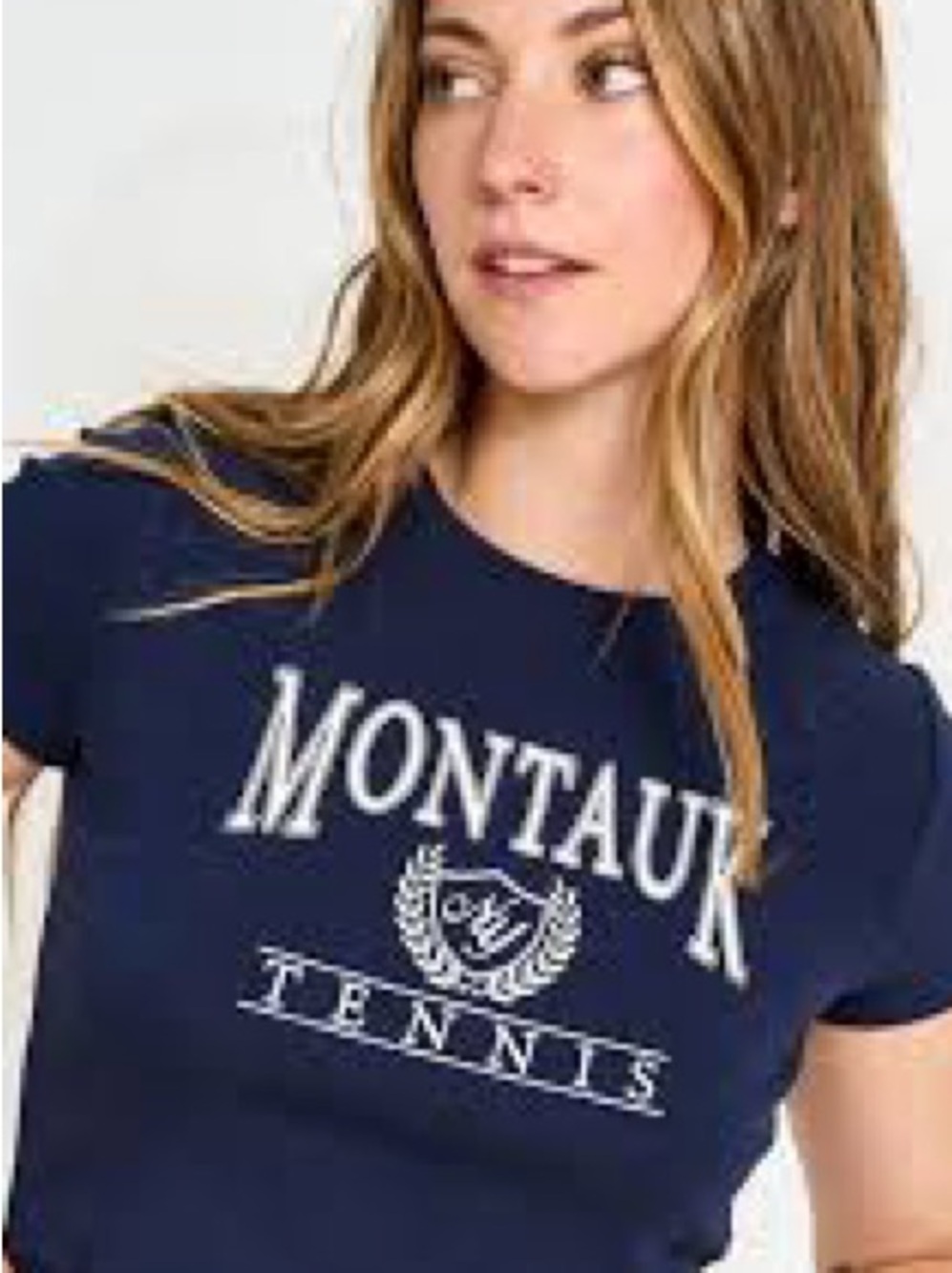 Garage Navy Blue Crewneck Tee